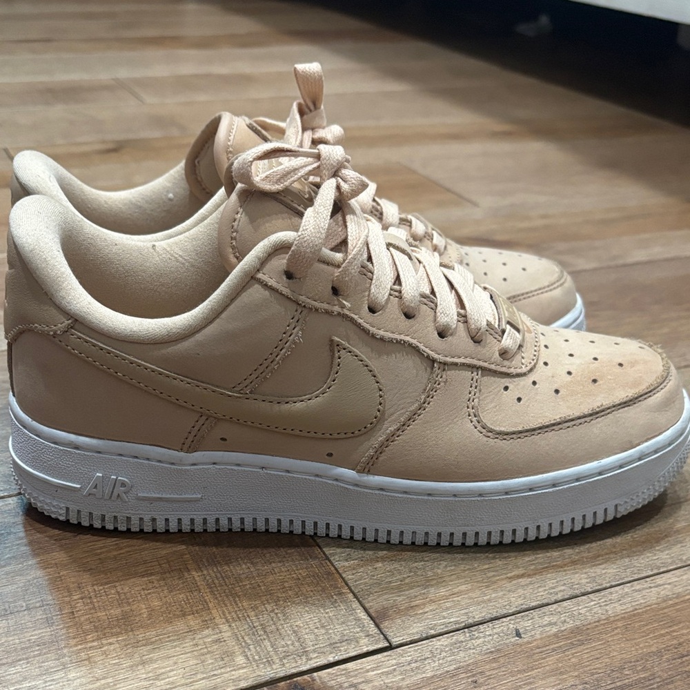 Nike Tan Suede Air Force 1 Low Sneakers